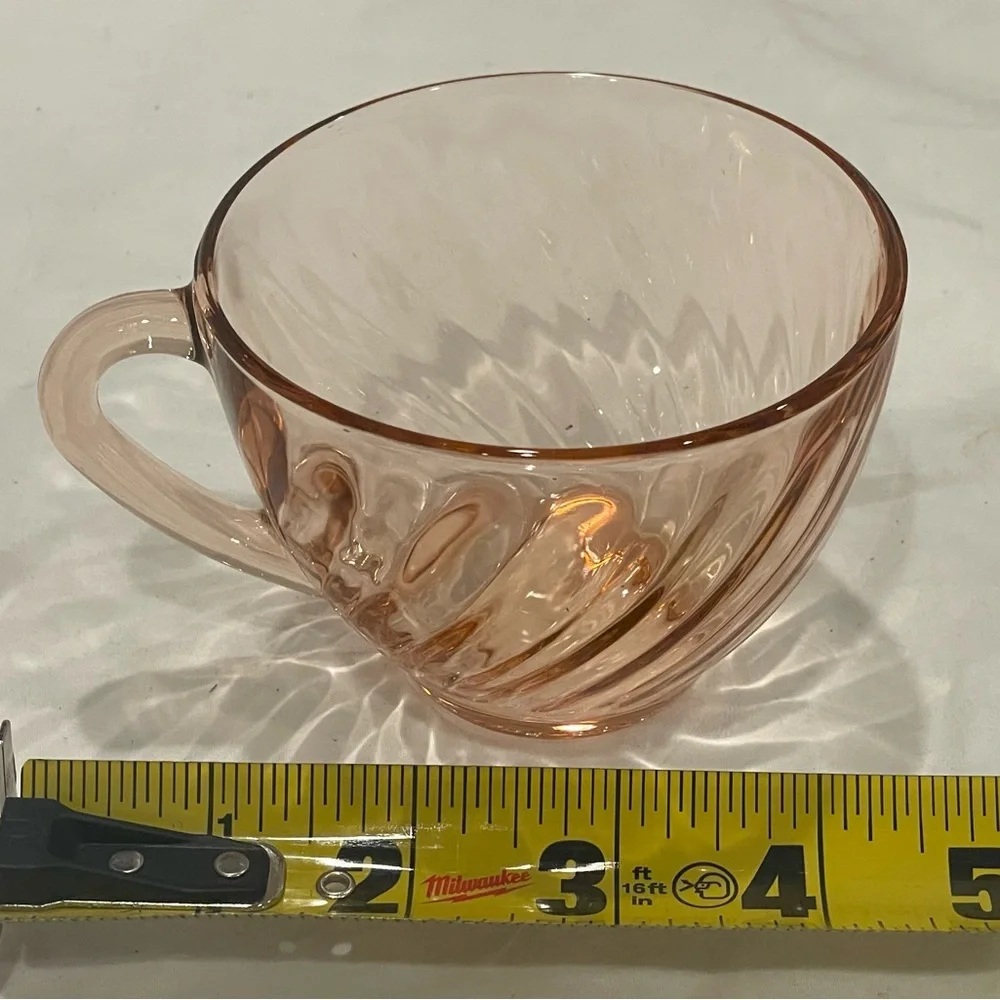 ☀️☀️2/$10 Pink Depression Glass Teacup or Punch Cup | Single | EUC